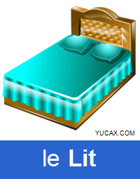 la cama en francés